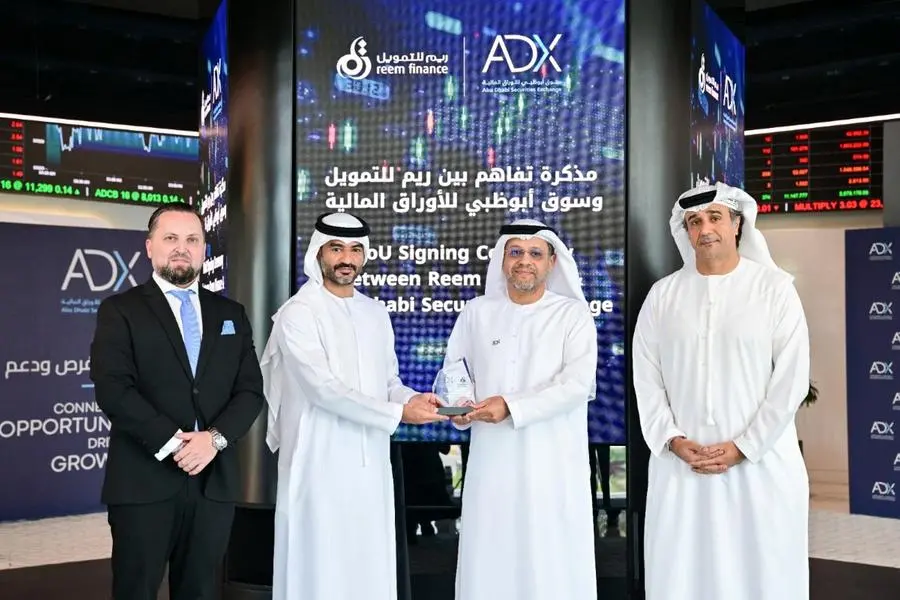 Reem Finance signs agreements with ADX. Image Courtesy: Reem Finance