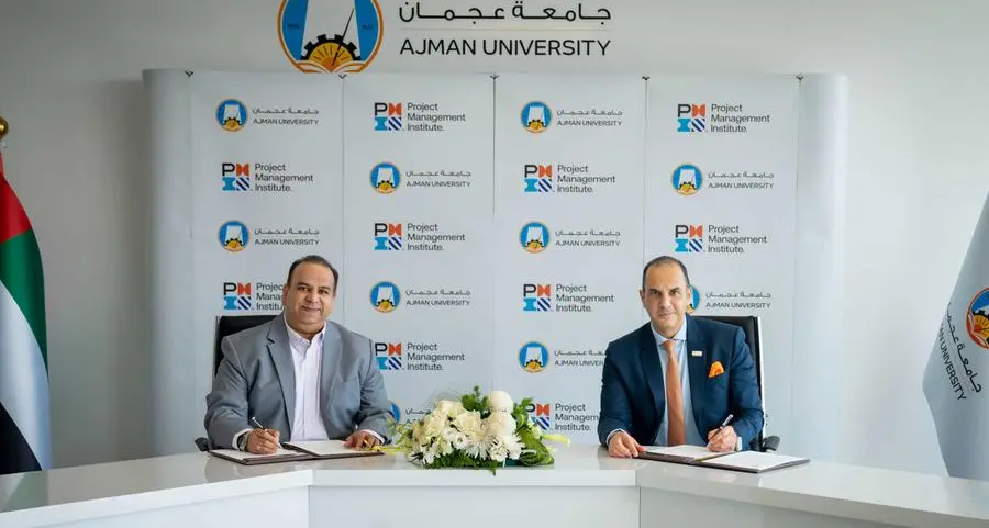 جامعة عجمان والمعهد العالمي لإدارة المشاريع يوقعان مذكرة تفاهم استراتيجية لتعزيز التعليم والتطوير المهني في إدارة المشاريع