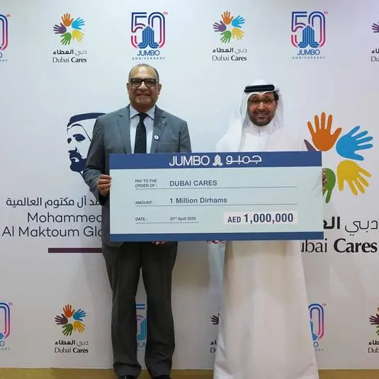 Supporting Education Worldwide: Jumbo Group donates AED1mln to Dubai Cares