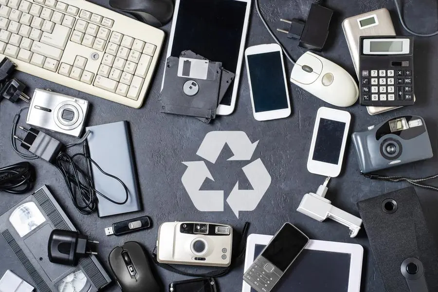 Old electronic devices on a dark background. The concept of recycling and disposal of electronic waste. Image used for illustrative purpose. Getty Images