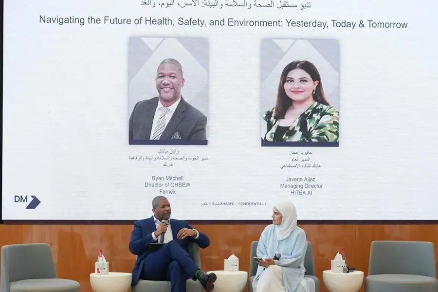 Dubai Municipality organised a conference at the Canadian University in Dubai yesterday (Monday 28 April), under the ILO theme of \\u2018Revolutionising Health & Safety - The role of AI and digitization at work\\u2019. Image Courtesy: Farnek