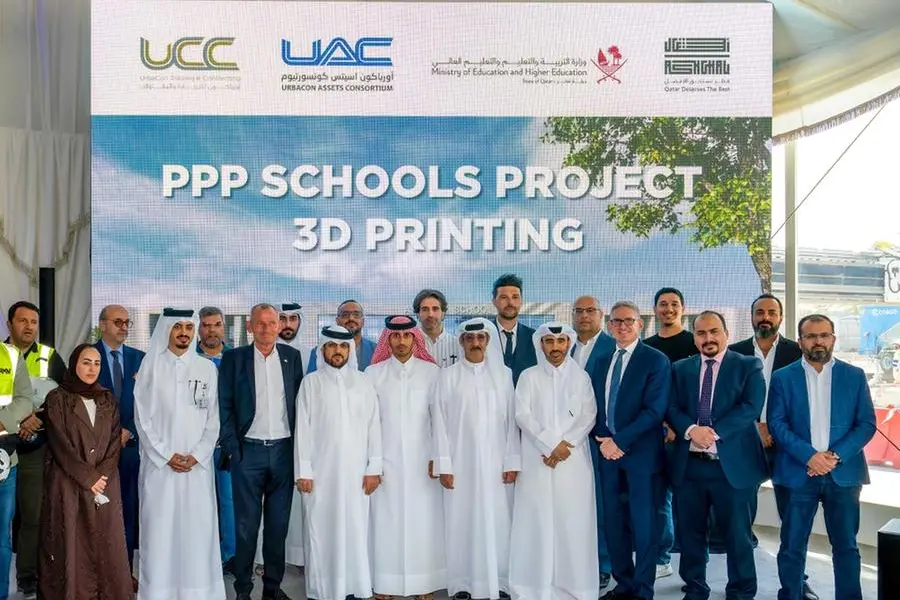 UCC Holding, in partnership with the Public Works Authority (Ashghal), has officially commenced the printing phase of the 3D Printed Schools Project.
