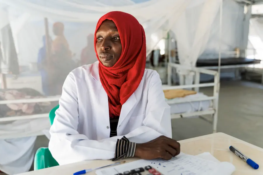Dr. Fatima Abdulkadir, a qualified Sudanese doctor who fled to Chad following the escalation of fighting in West Darfur 2023. Through the Mastercard Foundation\\u2013UNHCR partnership, Dr. Fatima received accreditation to practice in Chad and continue her medical career,enabling her to work, earn and serve both refugee and host communities. Image Courtesy: UNHCR