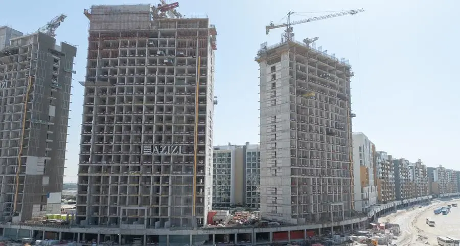 Azizi Developments' Riviera Beachfront I reaches 58% construction milestone