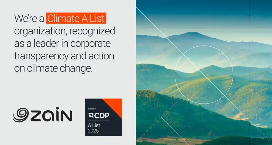 \"زين\" ترفع تصنيفها في القائمة العالمية للتصدّي لتغيّر المناخ إلى المستوى A
