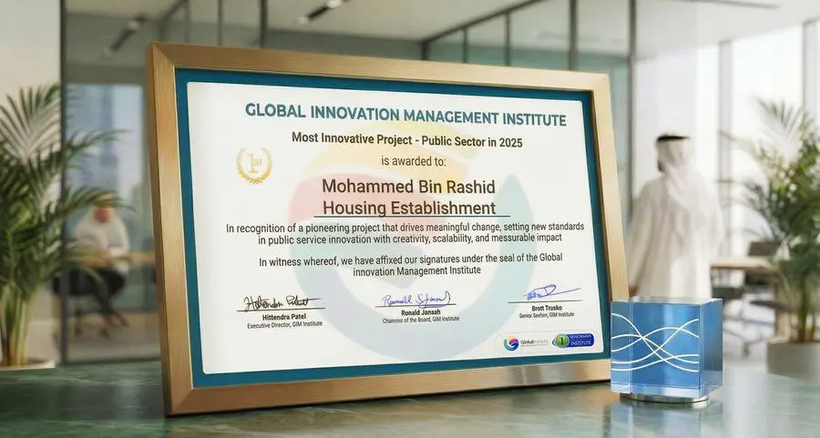 مؤسسة محمد بن راشد للإسكان تحصد المركز الأول عالميًا (Gold Award) ضمن جائزة أفضل مشروع مبتكر في القطاع العام