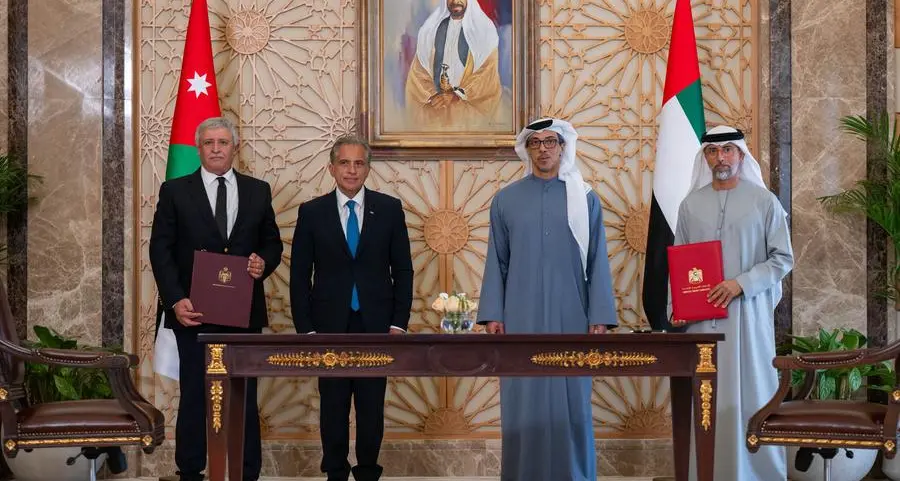 Mansour bin Zayed, Jordanian PM witness signing of agreement to develop railway network in Jordan, establish UAE–Jordan Railway Company