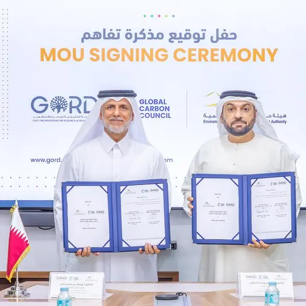 شراكة استراتيجية بين المنظمة الخليجية للبحث والتطوير والمجلس العالمي للبصمة الكربونية وهيئة حماية البيئة والتنمية برأس الخيمة