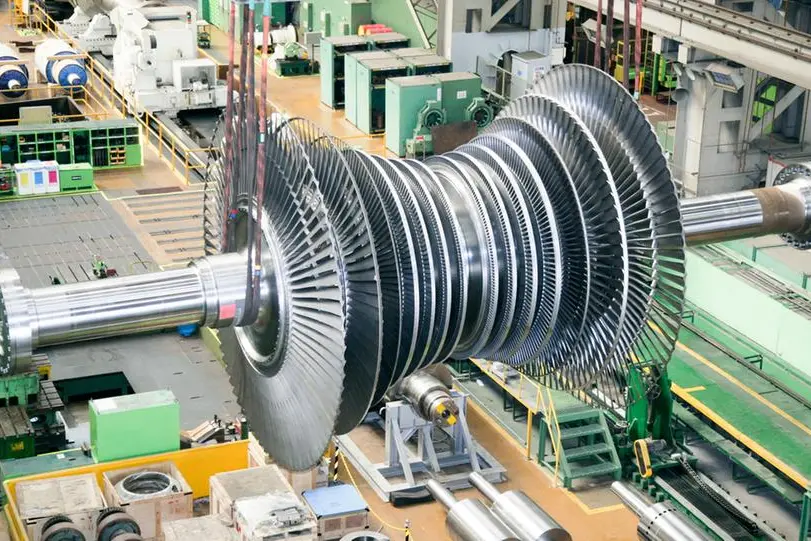 Doosan Enerbility\\u2019s steam turbine low pressure rotor - Photo courtesy: Doosan