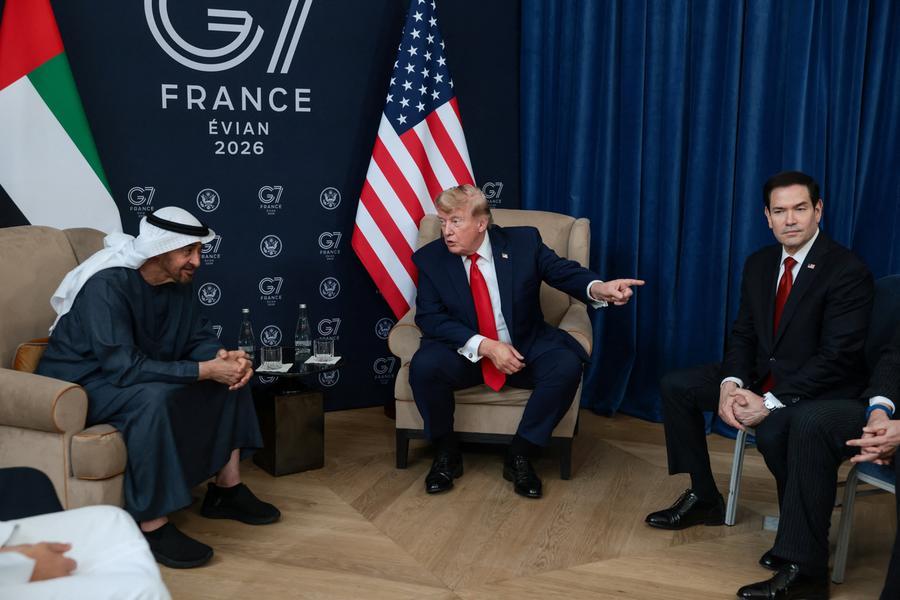 UAE President meets US President on sidelines of G7 Summit