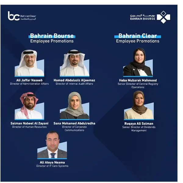 Bahrain Bourse announce employee promotions to management positions