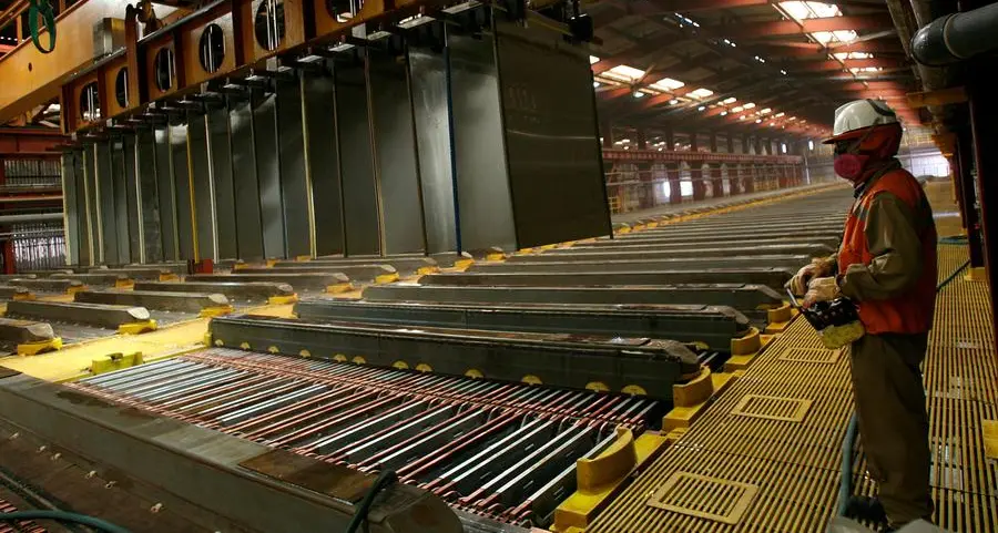Copper sags on tariff turmoil, firmer dollar
