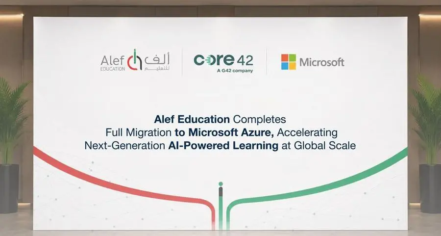 \"ألف للتعليم\" تستكمل عملية نقل حلولها المدعومة بالذكاء الاصطناعي إلى منصة \"مايكروسوفت أزور\" بدعمٍ من القدرات السحابية السيادية لـ\"كور42\"