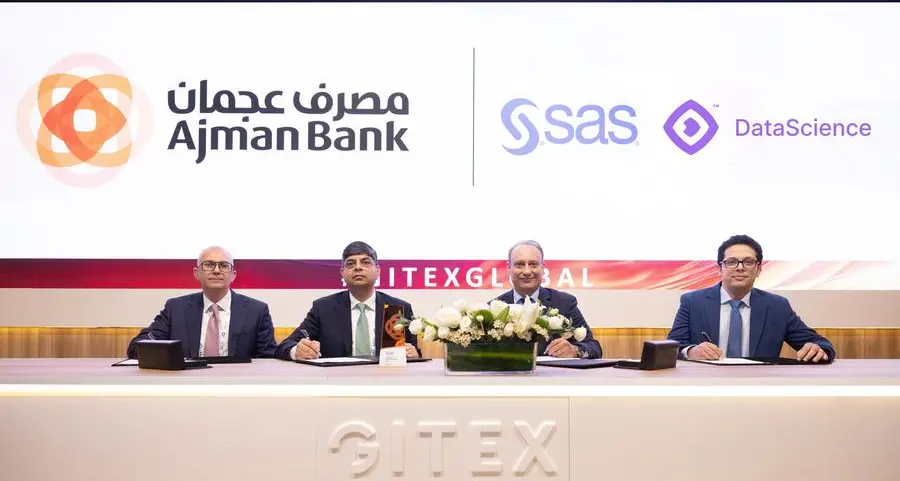 مصرف عجمان يعقد شراكة مع شركتي «SAS» و«DataScience Middle East»