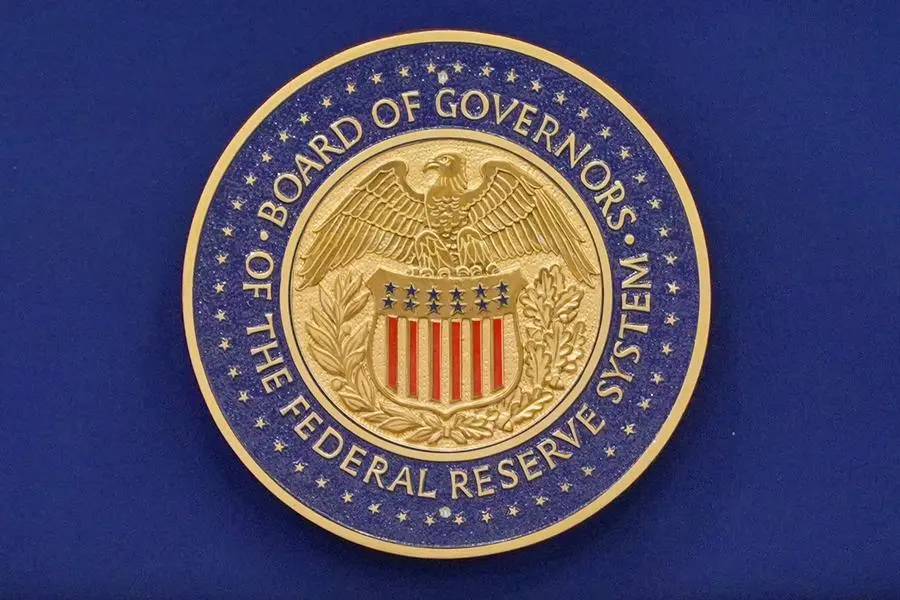 Federal Reserve Board of Governors seal during the Federal Reserve\\'s Integrated Review of the Capital Framework for Large Banks Conference in Washington, D.C., U.S., July 22, 2025. REUTERS/Ken Cedeno , Reuters/REUTERS