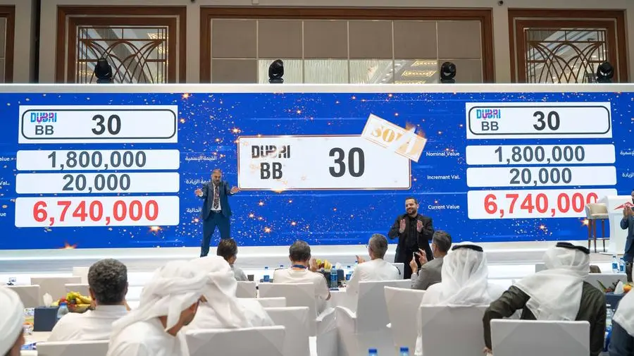 RTA’s distinctive number plates auction tops $29.7mln