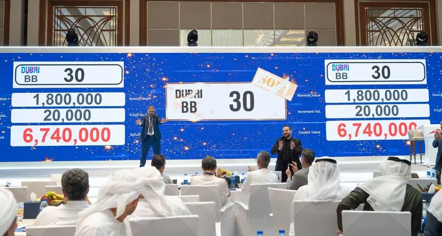 RTA’s distinctive number plates auction tops $29.7mln