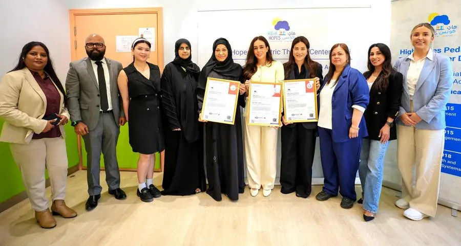 High Hopes becomes UAE’s first pediatric therapy center to achieve Triple ISO certification