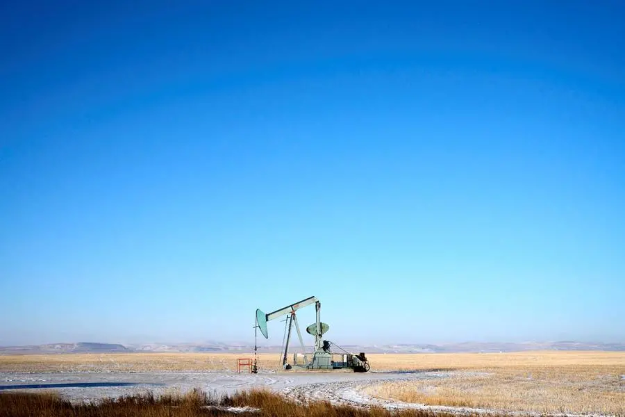 FILE PHOTO: A view of an oil pump jack on the prairies near Claresholm, Alberta, Canada January 18, 2025. REUTERS/Todd Korol. , Reuters