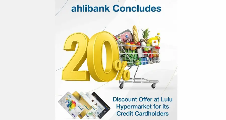 Ahlibank completes 20% discount offer at Lulu Hypermarket for its credit cardholders