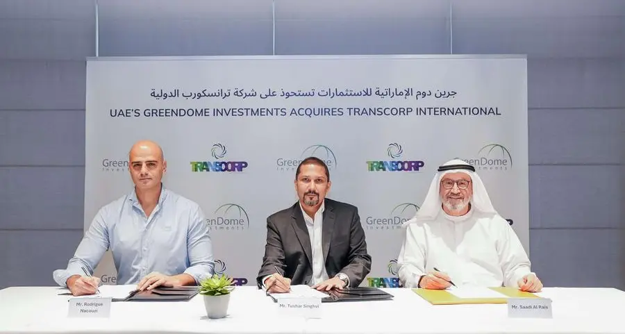 \"جرين دوم إنفستمنتس\" ستستحوذ على \"ترانسكورب إنترناشونال\" لتوسيع نطاق خدماتها اللوجستية لسلسلة التبريد في منطقة الخليج العربي