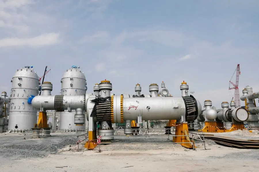 FILE PHOTO: A view shows part of Dangote oil refinery in Ibeju Lekki district, on the outskirts of Lagos, Nigeria August 7, 2019. Picture taken August 7, 2019. REUTERS/Temilade Adelaja. , Reuters