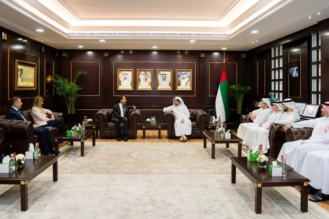 HE Saeed Mohammed Al Tayer, MD & CEO of Dubai Electricity and Water Authority (DEWA), met Naim Yazbeck, General Manager of Microsoft UAE, to explore new opportunities for collaboration in digital transformation, artificial intelligence (AI) and cloud computing within the utilities sector. Image Courtesy: DEWA