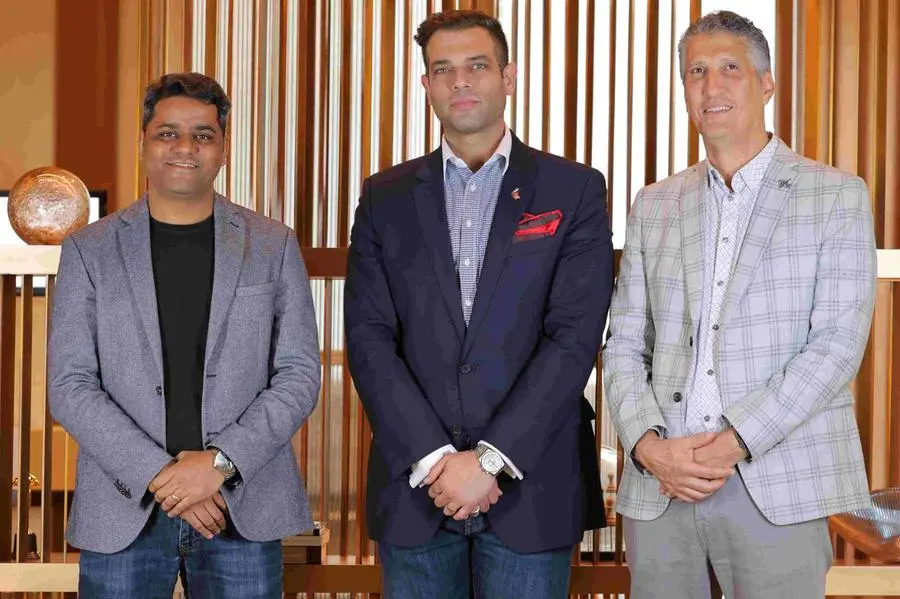 Mohit Saraswat - Partner Sales Leader, Shadi Hatoum - Regional Sales Director, Ali Behnam - Co-founder of Tealium (from left to right). Image Courtesy: Tealium