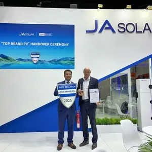 JA Solar named 2025 MENA Region \"Top Brand PV\" at WFES 2025