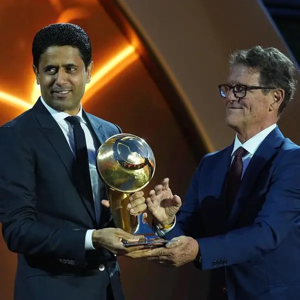 PSG President Nasser Al-Khelaifi honoured at KAFD Globe Soccer Europe Awards in Sardinia