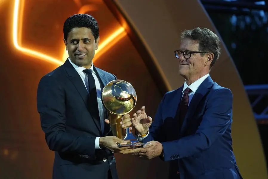 <p>PSG President Nasser Al-Khelaifi honoured at KAFD Globe Soccer Europe Awards in Sardinia</p>\\n , LAPRESSE