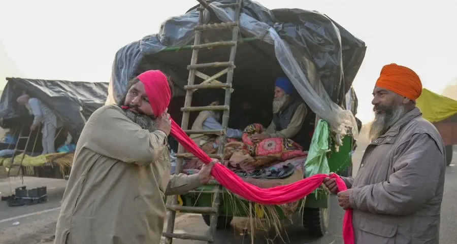 'Here for the long haul': Protesting Indian farmers set up camp