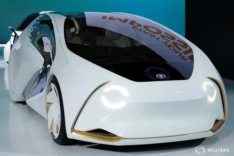 Toyota Motor Corp. displays the company\\'s Concept-i Ride series during media preview of the 45th Tokyo Motor Show in Tokyo, Japan October 25, 2017. , Kim Kyung-Hoon
