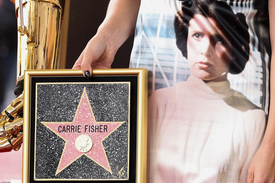 On Star Wars day Carrie Fisher receives posthumous star on Walk of Fame On Star Wars day Carrie Fisher receives posthumous star on Walk of Fame