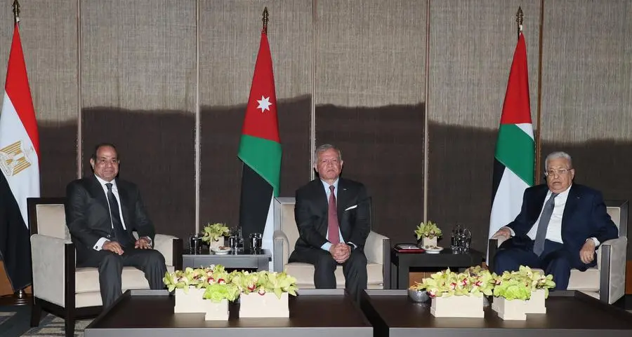 Jordan king, Sisi and Abbas call to 'maintain pressure' for Gaza ceasefire