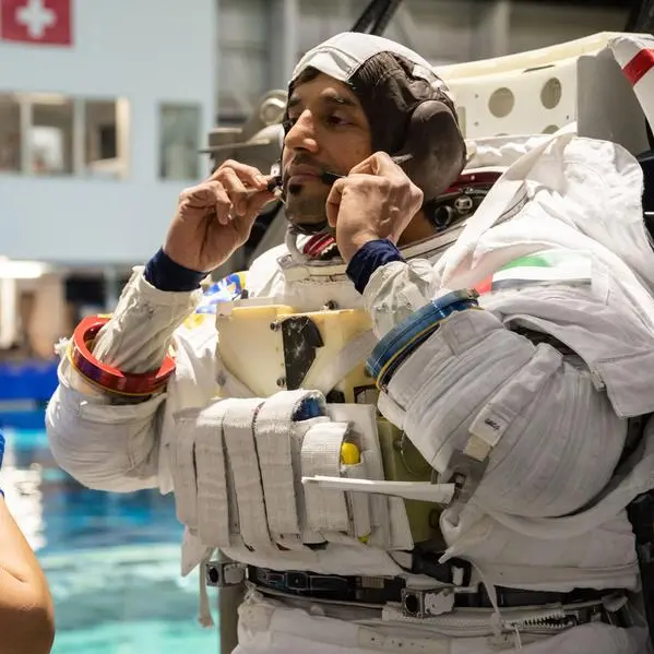 Emirati astronaut Hazzaa AlMansoori simulates outer space conditions