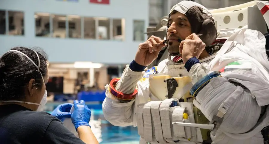 Emirati astronaut Hazzaa AlMansoori simulates outer space conditions