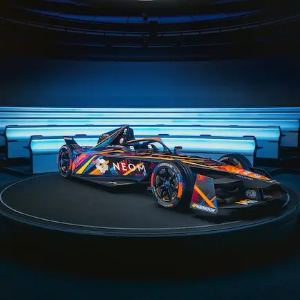 Neom McLaren Electric Racing Team releases first AI Sticker for racing cars