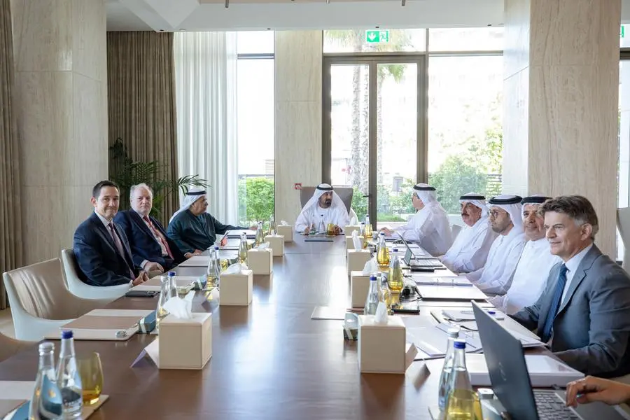 HH Sheikh Ahmed bin Saeed Al Maktoum, Chairman of the Dubai Supreme Council of Energy (DSCE), chaired the 80th meeting of the Council, which was held at the Mandarin Oriental Jumeira hotel in Dubai, in the presence of HE Saeed Mohammed Al Tayer, Vice Chairman of the DSCE. Image courtesy: Supreme Council of Energy