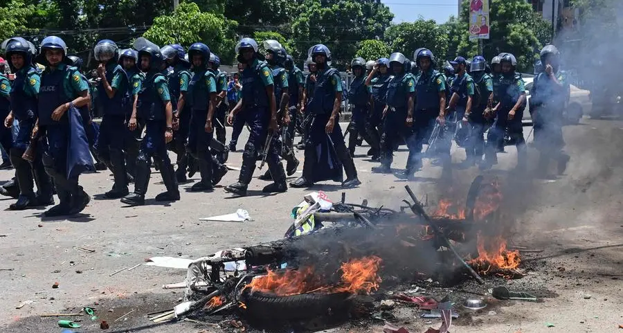 Bangladesh police clash with protesters blockading capital