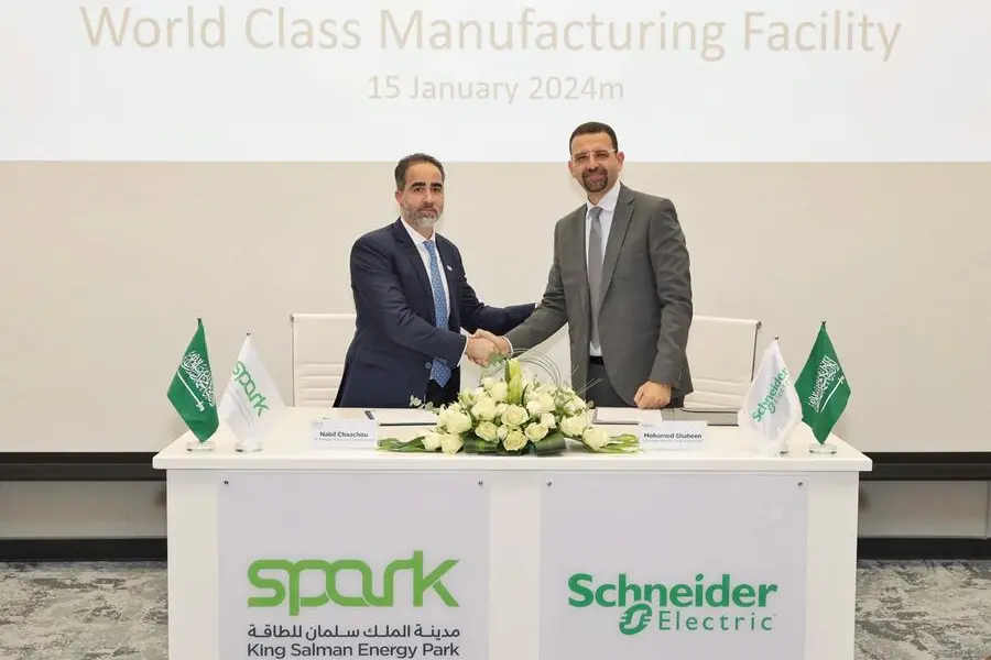 <p>SPARK and Schneider Electric sign agreement for high-tech manufacturing facility in Saudi Arabia</p>\\n