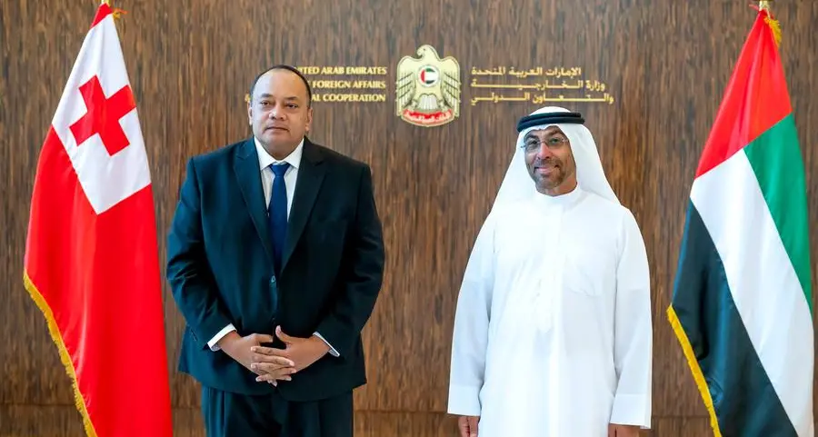 Ahmed Al Sayegh discusses strengthening bilateral relations with Prime Minister of Tonga