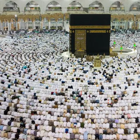 Lower part of Kaaba’s kiswa raised ahead of Haj