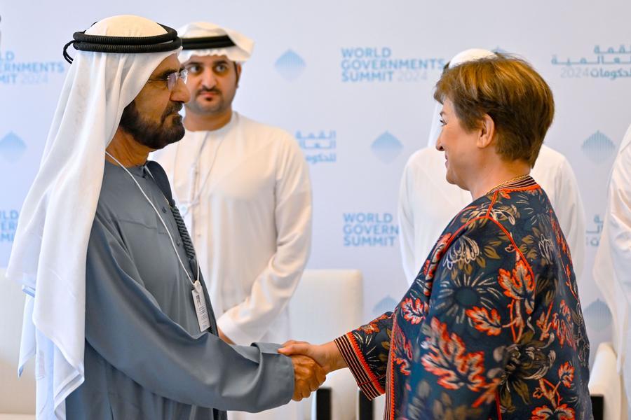 Sheikh Mohammed meets with IMF Managing Director