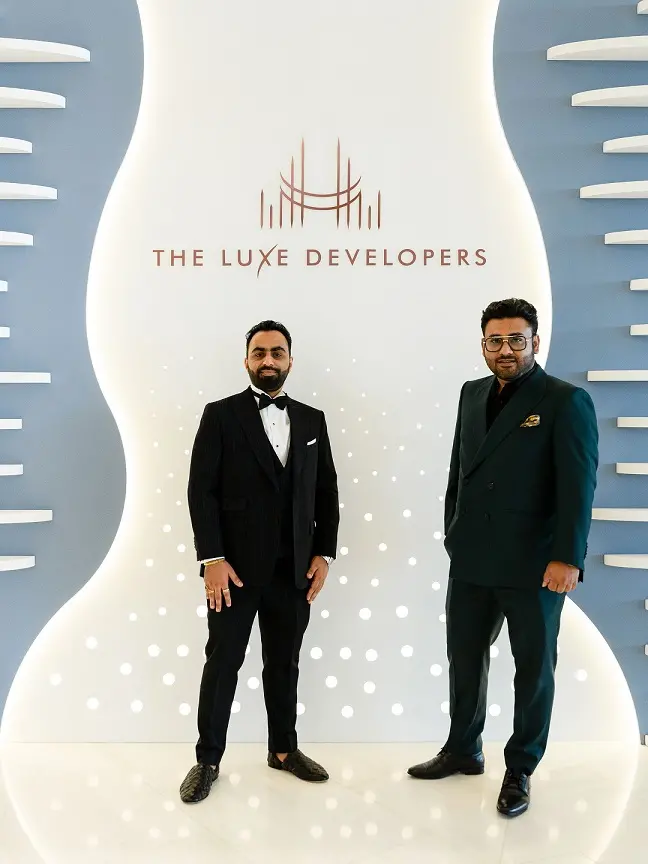 L to R: Shubam Aggarwal, Chairman and Co-owner and Siddharta Banerji, Managing Director and Co-owner of The Luxe Developers