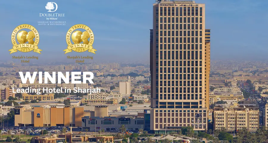 DoubleTree by Hilton Sharjah Waterfront Hotel and Residences voted Sharjah’s Leading Hotel for the Second Consecutive Year