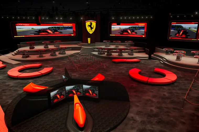 World\\u2019s first Ferrari-themed Esports Arena. Image Courtesy: Ferrari World Yas Island