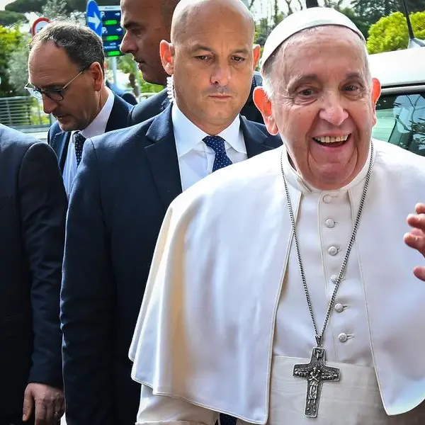 Pope Francis leaves hospital, quips 'I am still alive'