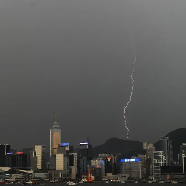 Hong Kong lashed with nearly 10,000 lightning strikes overnight