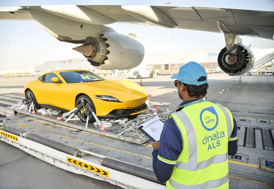 Dnata cargo vehicle handling. Image courtesy of the dnata Group.